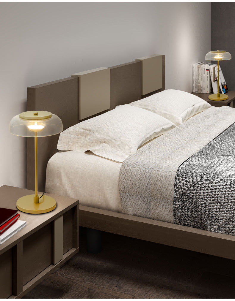 Quelix - Designer-Tischleuchte aus Glas mit LED