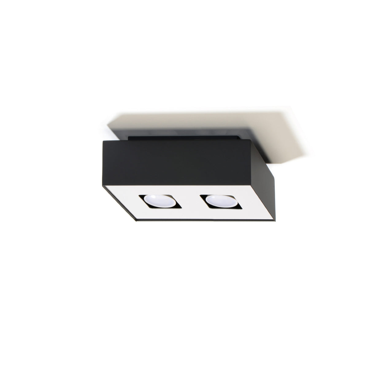 Mono - 2 Deckenleuchte, schwarz, aus Stahl, 24 × 14 cm