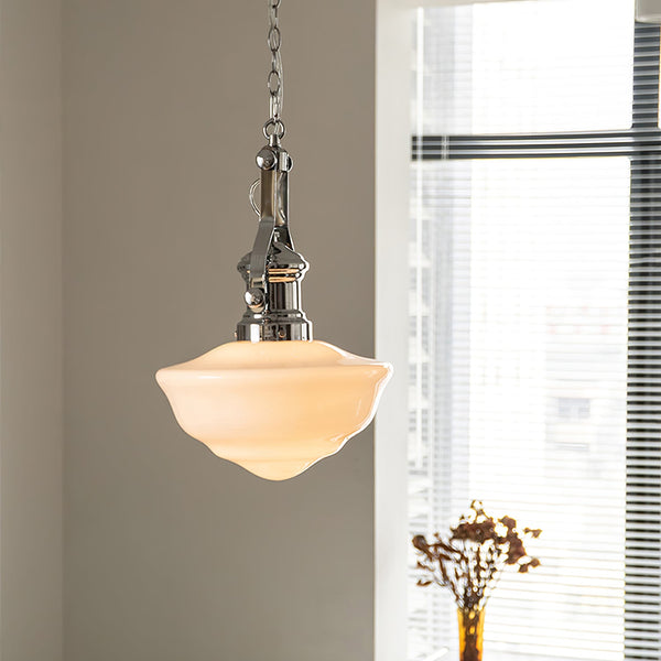 Halona - Pendelleuchte im Landhausstil mit Glasschirm