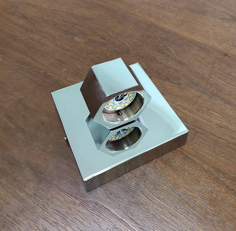 Wallix - Goldene LED-Wandleuchte mit Kristallblasen