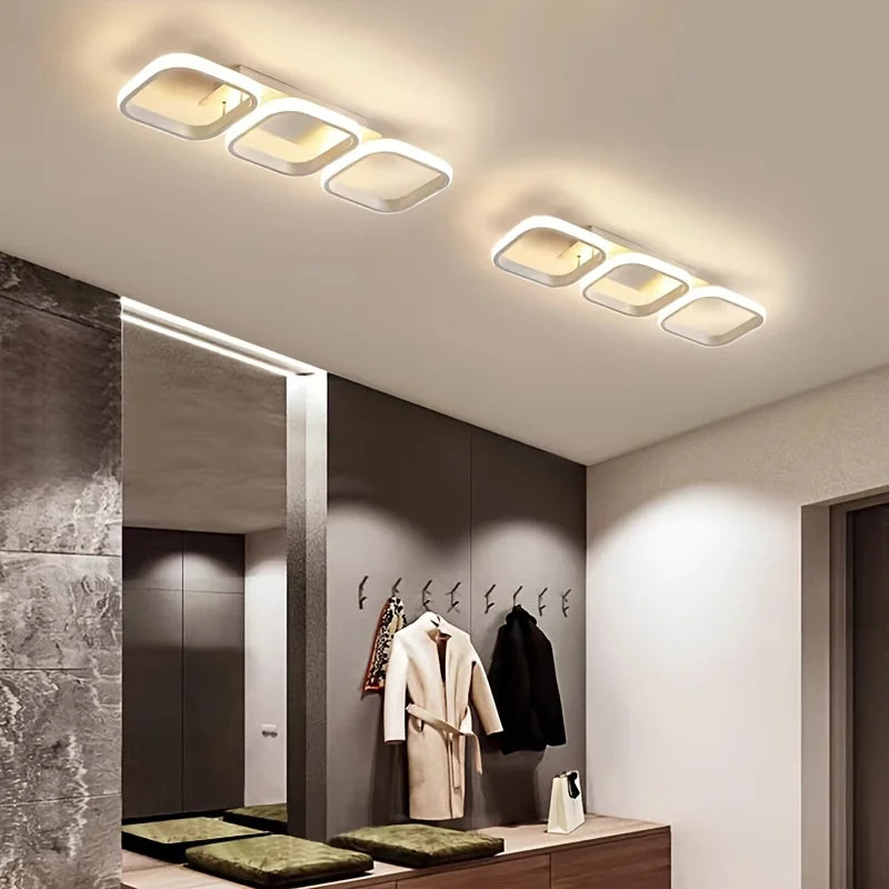Lumio - LED-Deckenleuchte, rund/quadratisch, mattschwarz