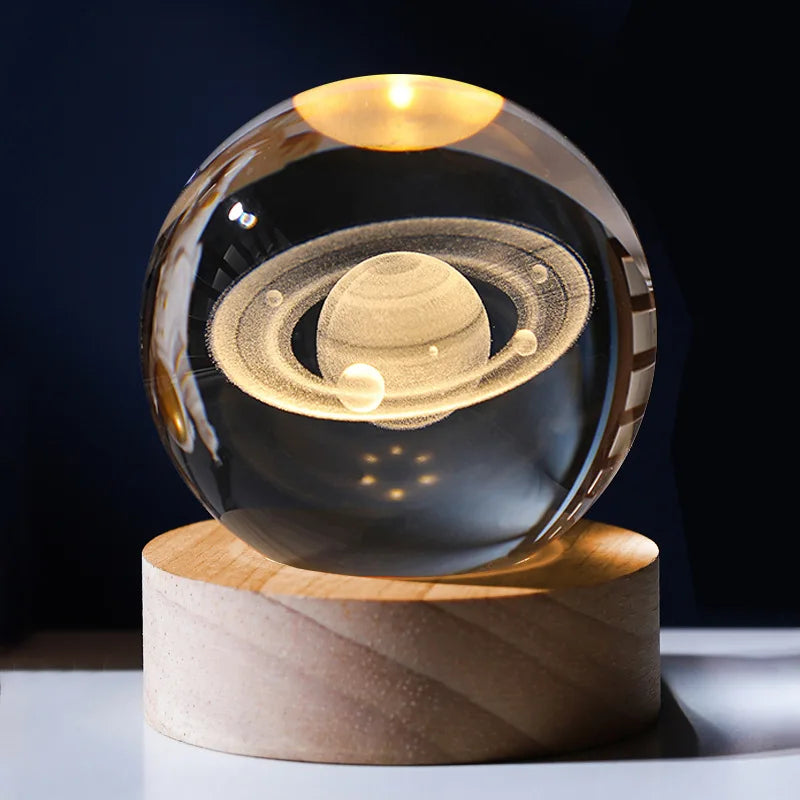 Brix - Kristall-Nachtlampe 3D-Sonnensystem