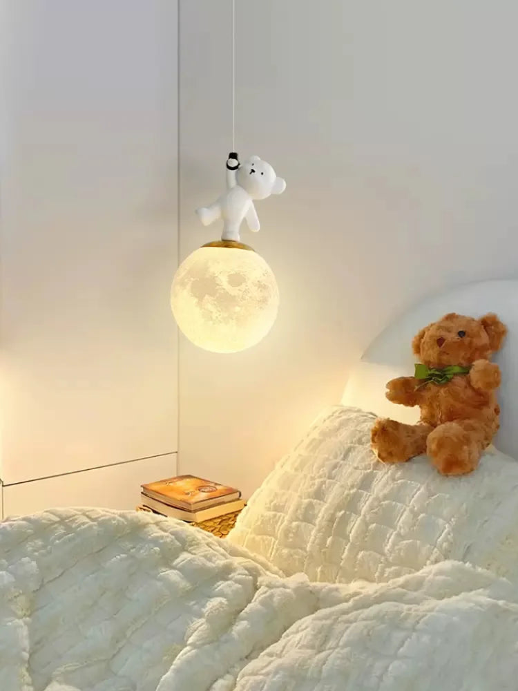 Rondea - LED-Pendelleuchte für Kinderzimmer Nordic Bear Glow