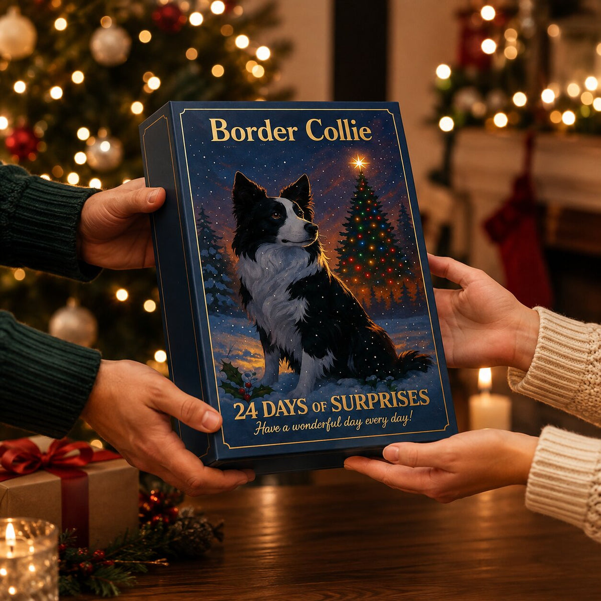 CollieCharm - Adventskalender mit Border Collie Motiven und 24 Überraschungen