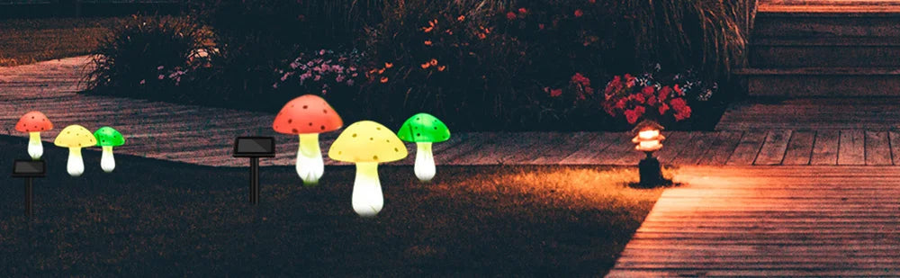 Helios - Solar-Lichterkette in Pilzform, 5 m, 12 LEDs