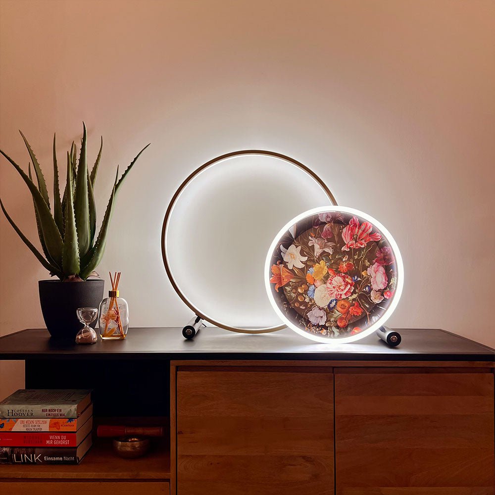 Tabora - LED-Ring-Tisch-/Stehleuchte
