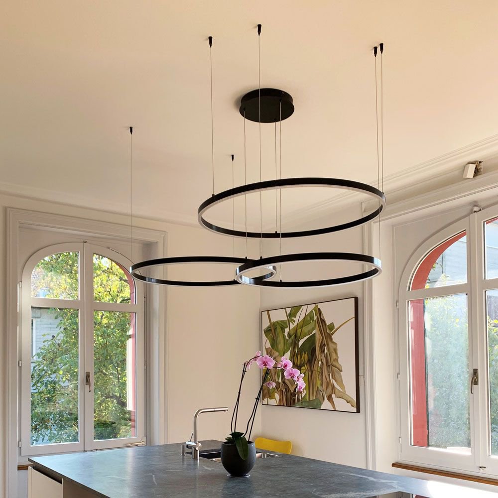 Ø100 - LED-Ringpendelleuchte Ø100 cm mit Direktlicht