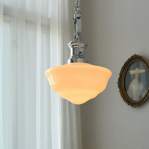Halona - Pendelleuchte im Landhausstil mit Glasschirm
