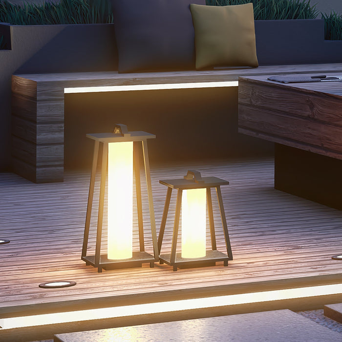 Brix - Tragbare LED Außenlampe Edelstahl