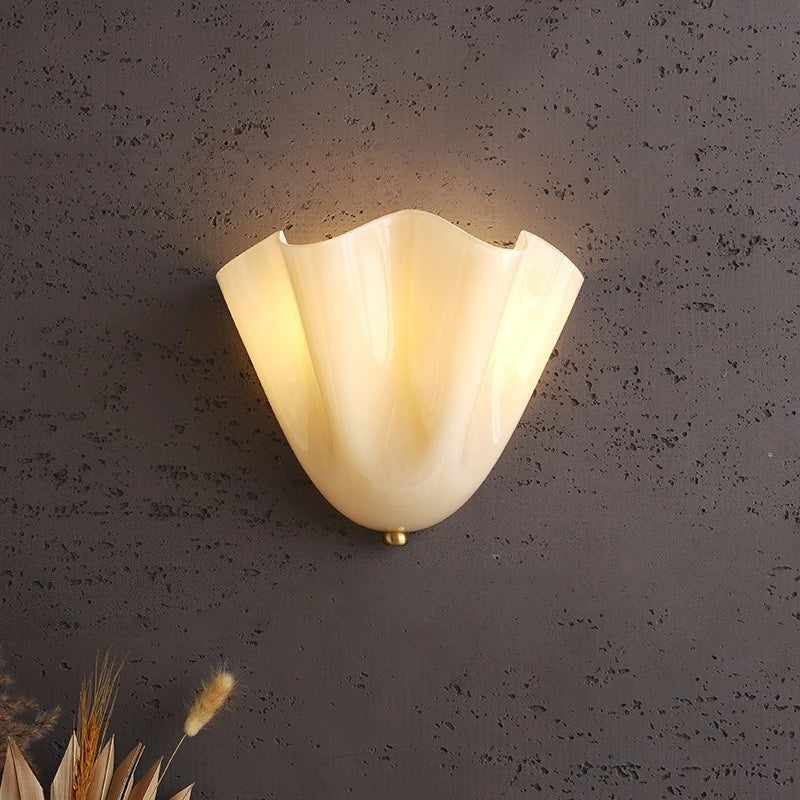 Murena - Retro-Glaswandleuchte, mehrfarbig, im Muscheldesign