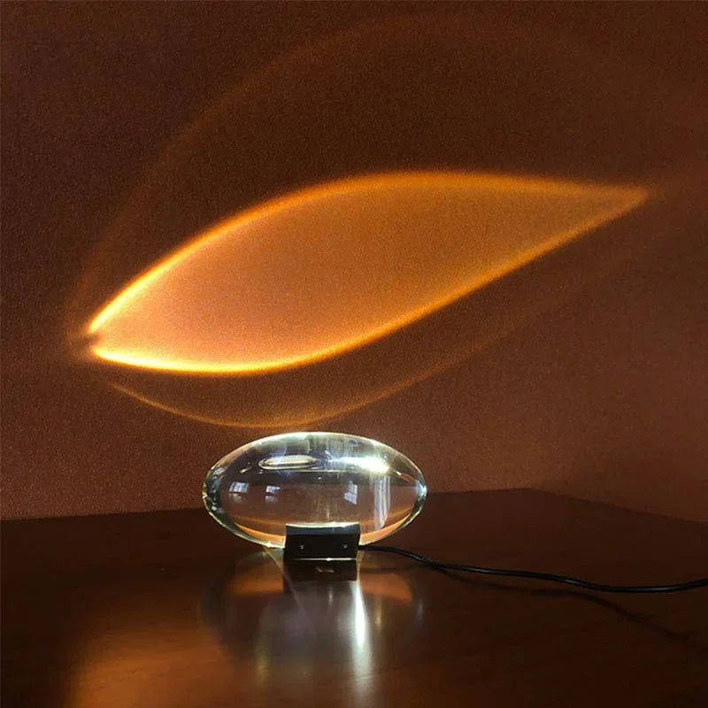 Mesalux - LED-Tischleuchte mit Kristallglas, USB