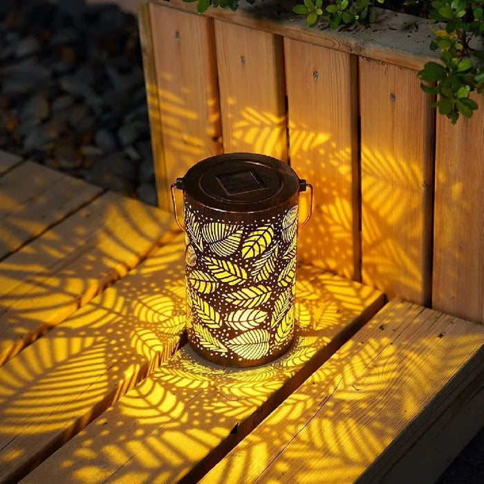 Gartenlaterne - Solar Gartenlaterne Blatt Design