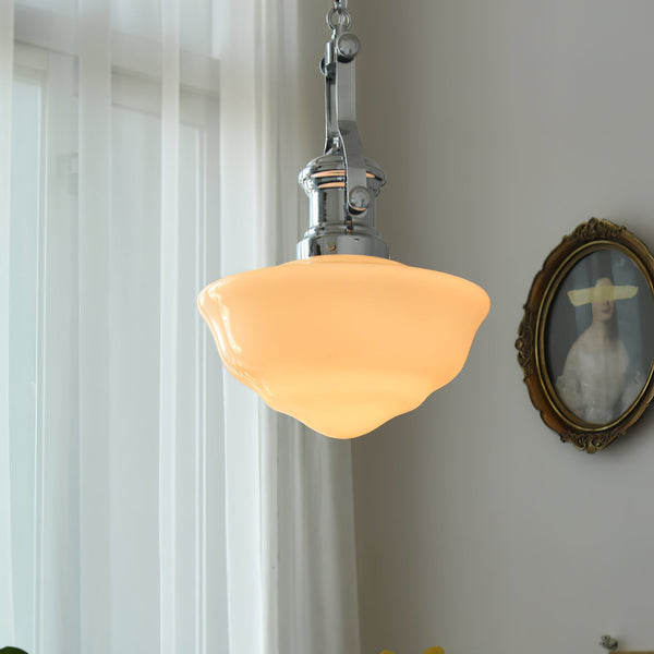 Halona - Pendelleuchte im Landhausstil mit Glasschirm