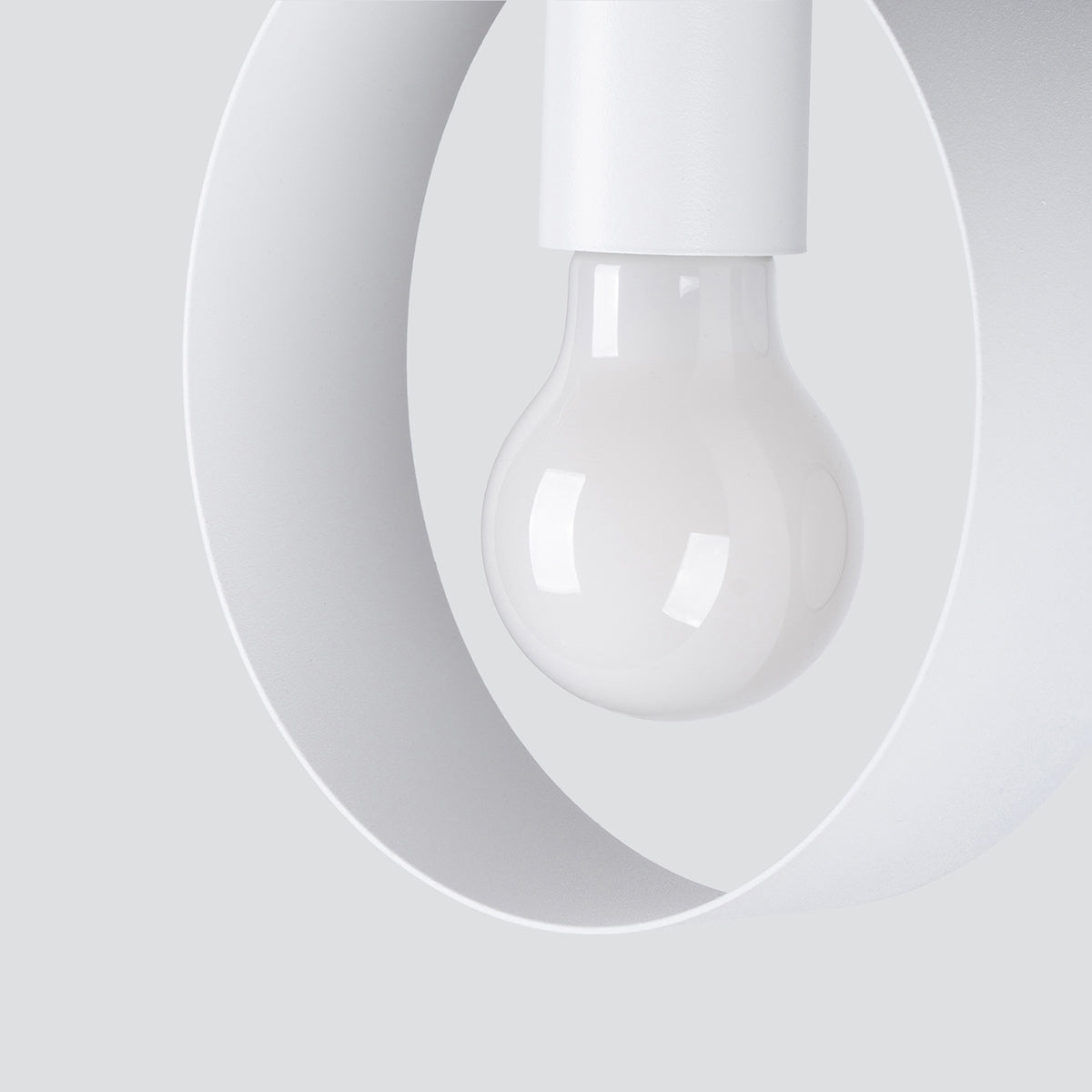 Plafona - Dreiflammige Pendelleuchte, weiß mit Ringdesign