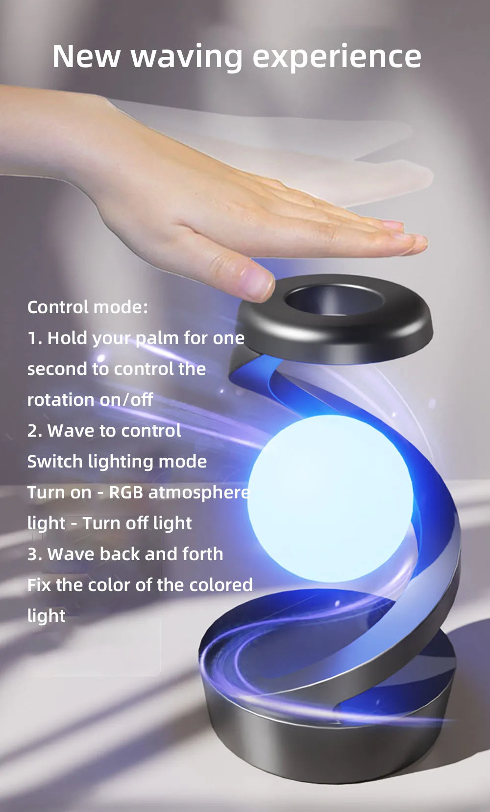 Tabla - RGB-Mondlicht mit Touch- und Gestensteuerung