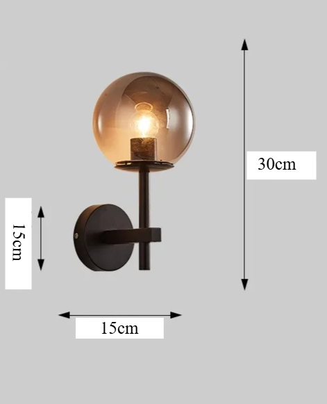 Parietta - LED-Wandleuchte mit Glaskugel