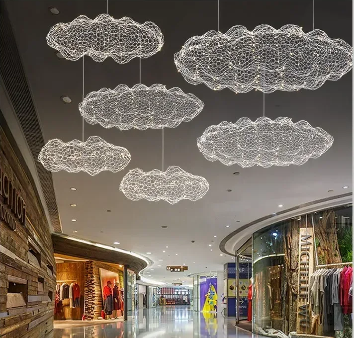 Dänische - Pendelleuchte Mesh Cloud aus Eisen