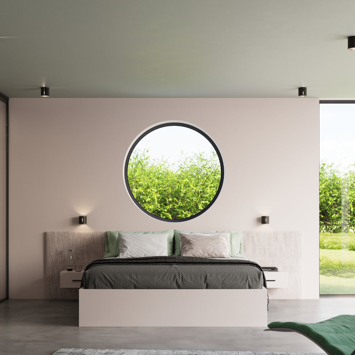 INEZ - Wandleuchte, schwarzes Aluminium mit Perforation