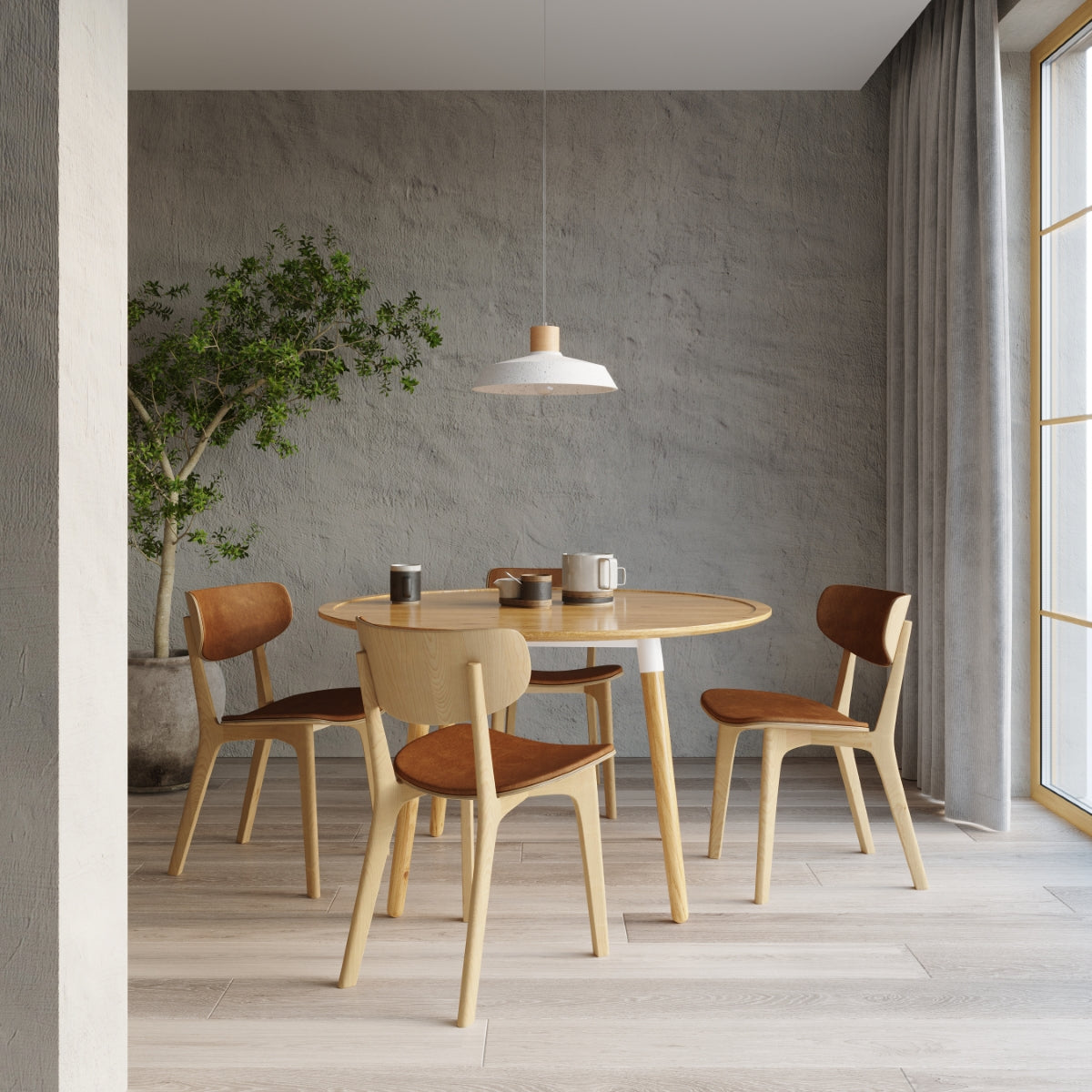 Vortex - Pendelleuchte aus Beton, grau