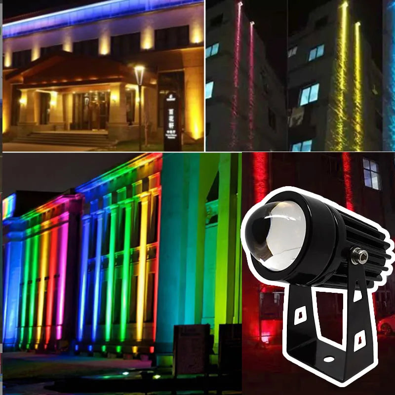 Aussenlux - RGB-LED-Außenstrahler 12 W IP66 mit