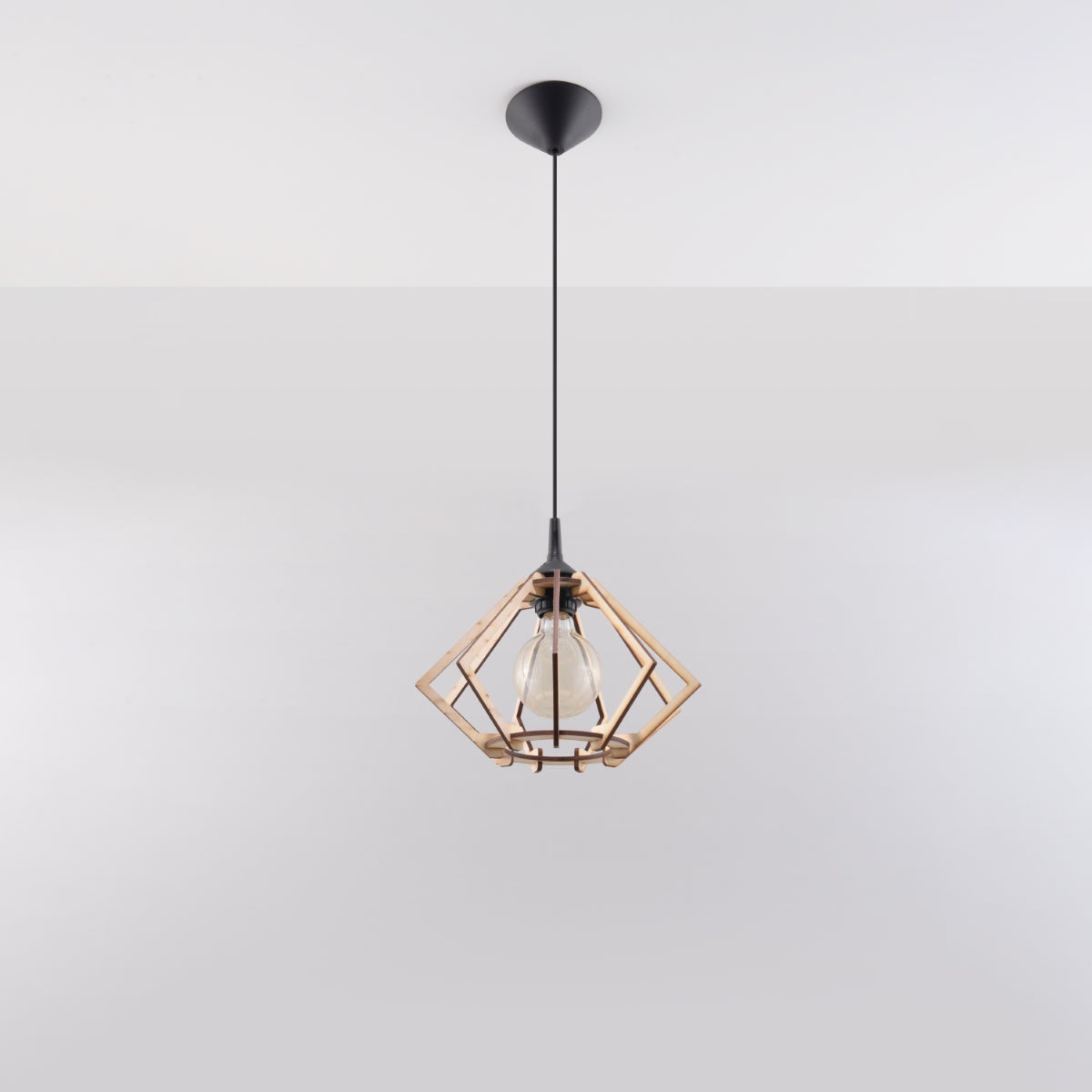 POMPELMO - Hängeleuchte aus Naturholz, 1-flammig, E27