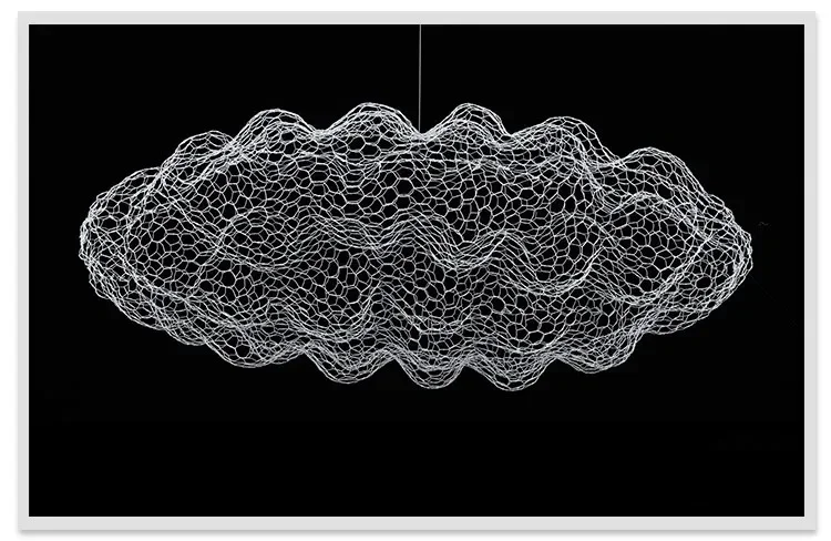Dänische - Pendelleuchte Mesh Cloud aus Eisen