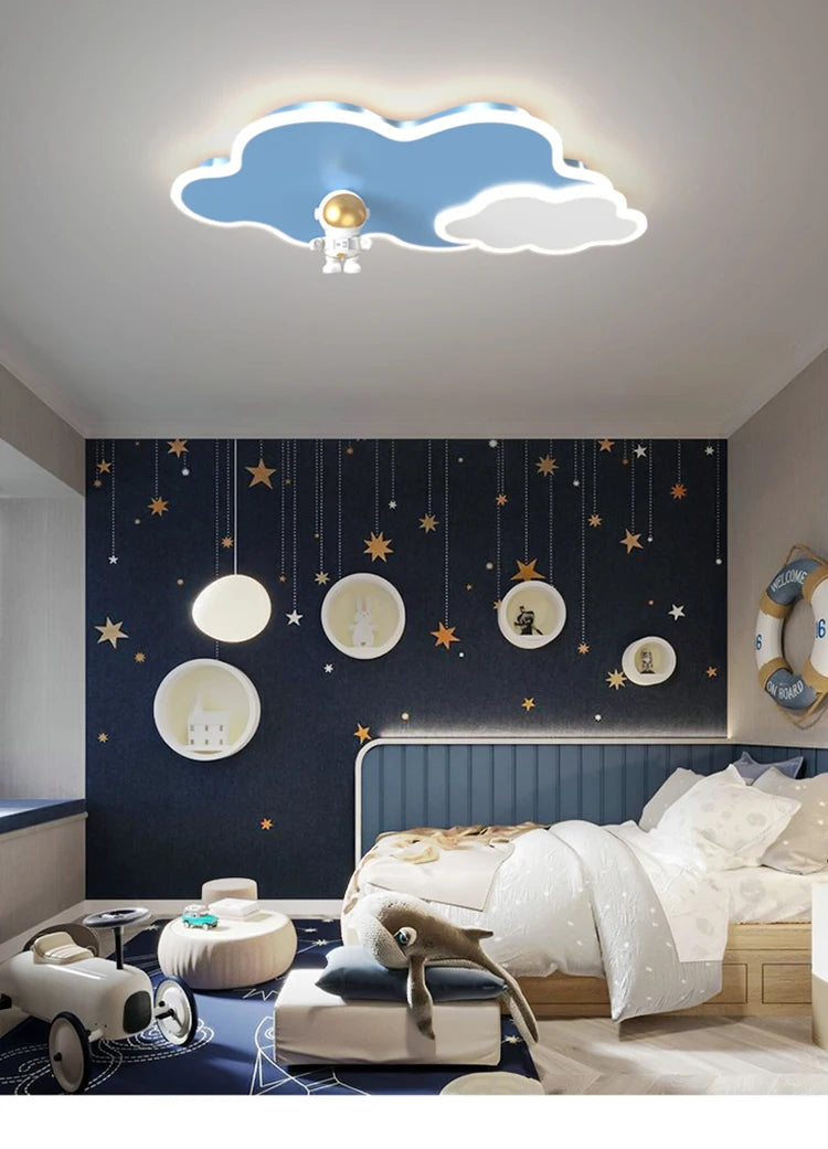 Astronaut - Kinderzimmer-Deckenleuchte Astronaut & Wolken