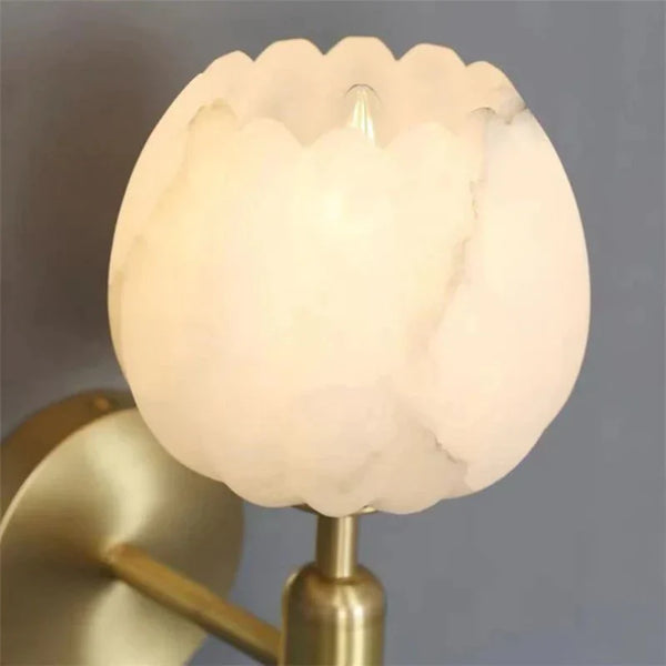 Marble - Wandleuchte Marble Rose aus Kupfer und Marmor