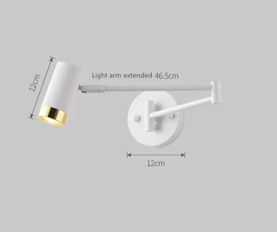 Verstellbare - Wandleuchte mit langem Arm (E27) inkl. LED
