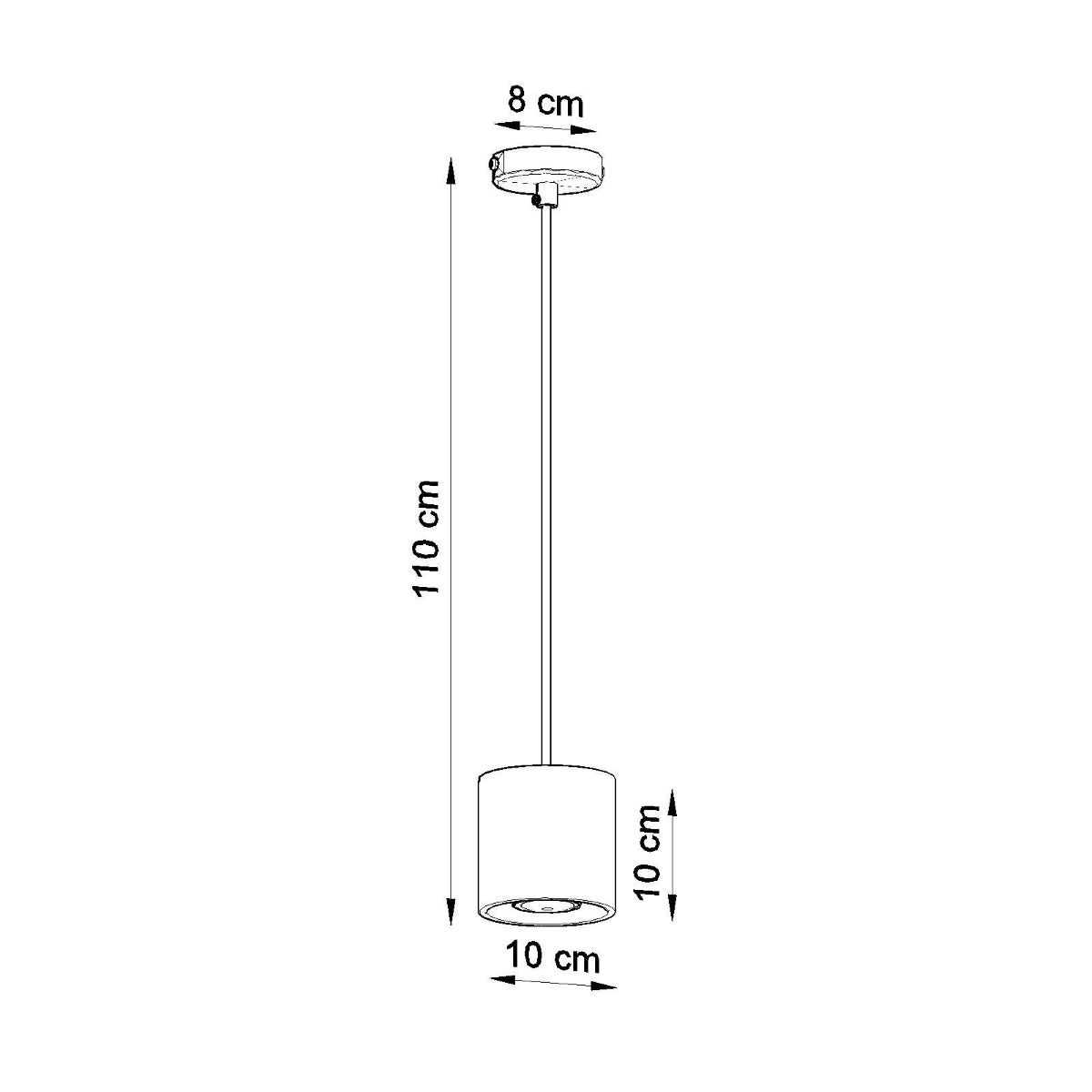 Orbis - 1 Pendelleuchte aus grauem Aluminium