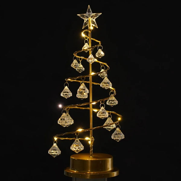 Studio - Tischleuchte in Form eines Kristall-Weihnachtsbaums