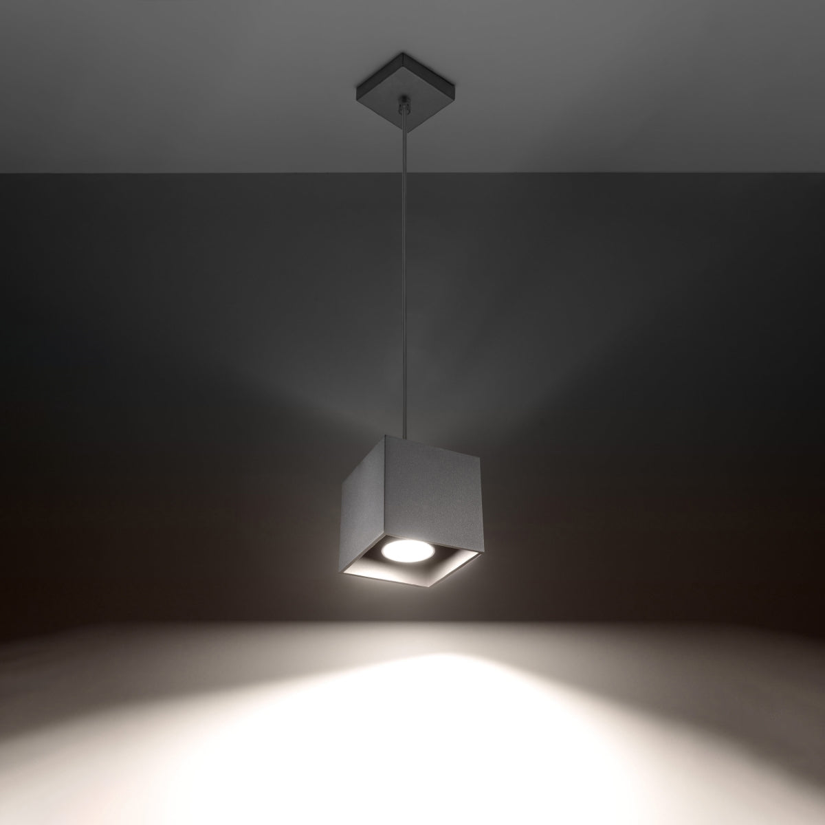 Polara - Quad 1 Pendelleuchte aus grauem Aluminium