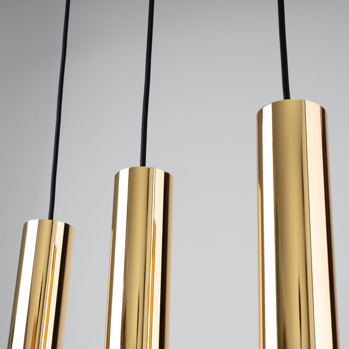 Stella - 3-flammige Pendelleuchte, poliertes Gold