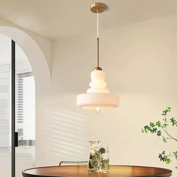 Zenita - Bauhaus-Pendelleuchte aus Glas, Kürbisform