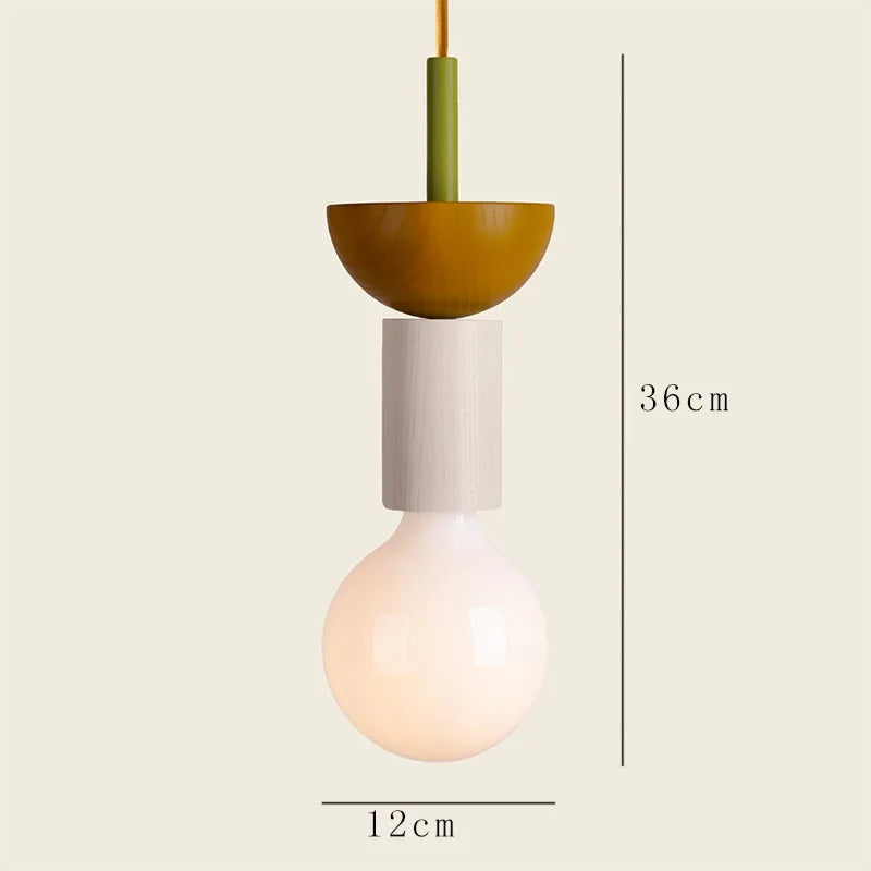 Vortex - LED-Hängeleuchte aus Holz, E27-Fassung im