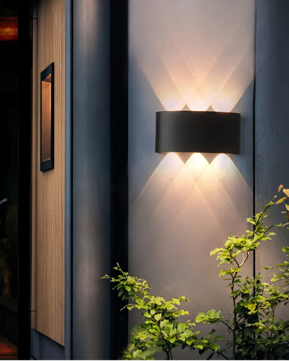 AURAGLOW - UpDown LED Wandleuchte wasserdicht IP, 90–260V