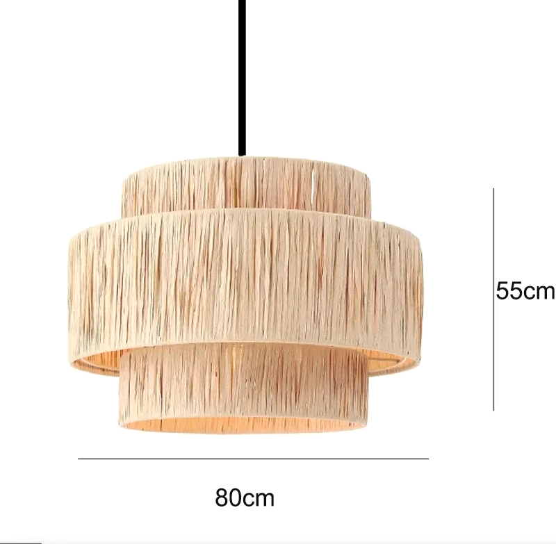 Stella - Rattan-Pendelleuchte E27 im japanischen