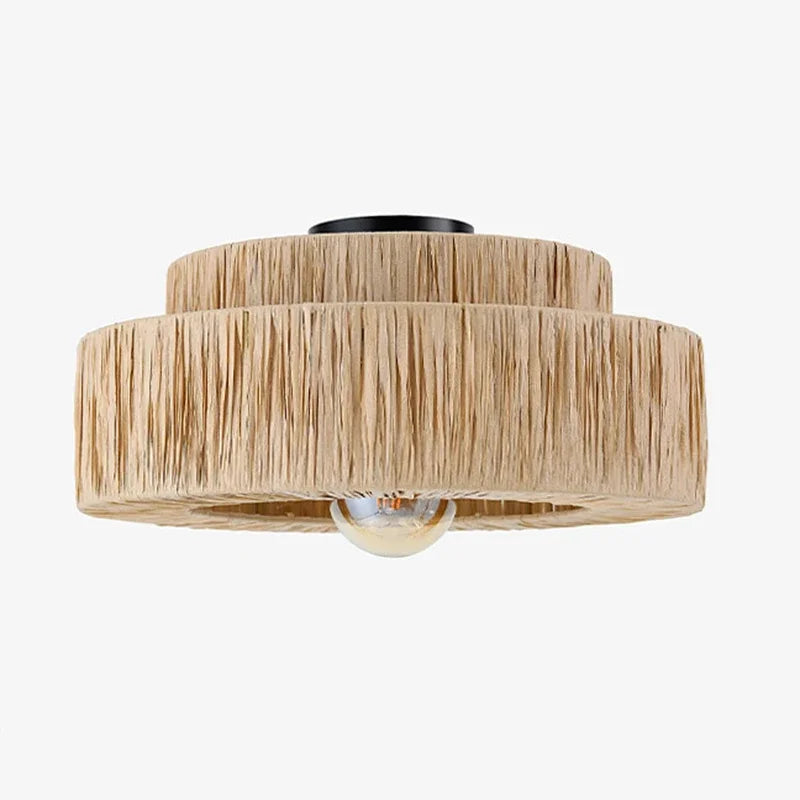 Stella - Rattan-Pendelleuchte E27 im japanischen