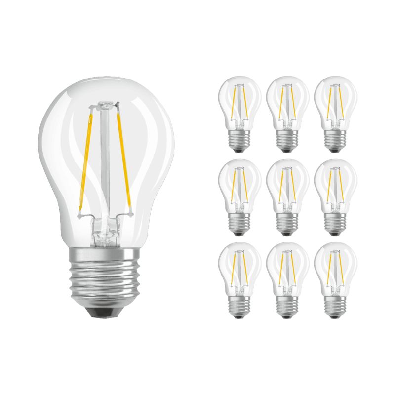 Sparpaket - 10x Ledvance Classic LED E27 Kugel Filament Klar