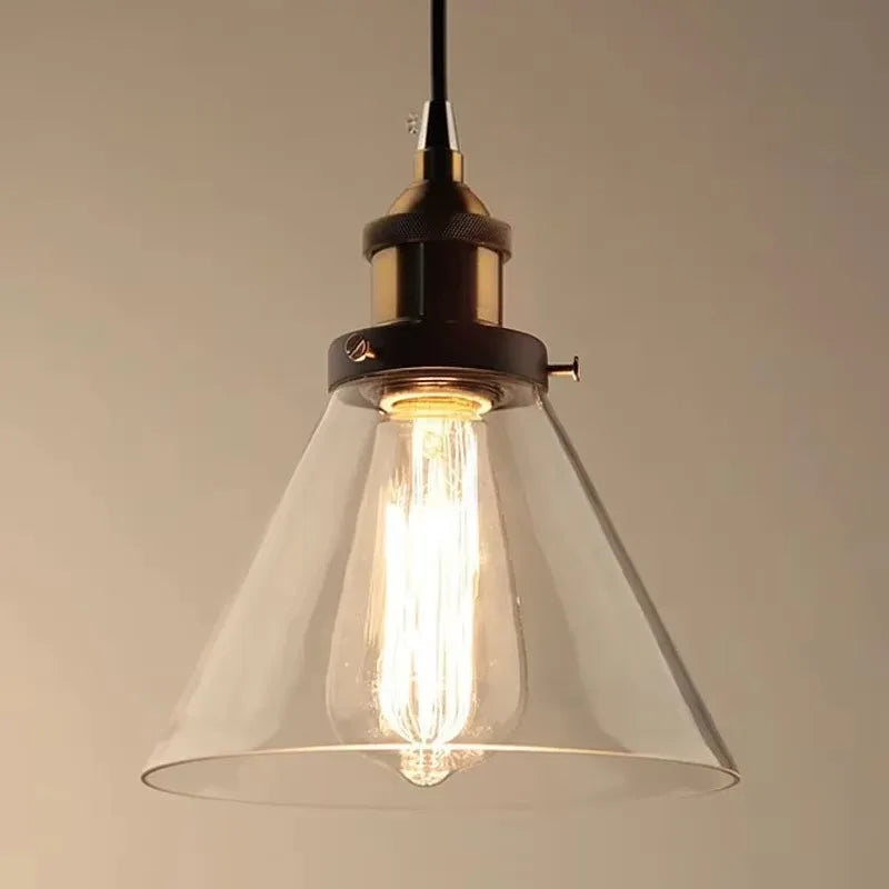 Skandinavische - Glaspendelleuchte im Loft-Vintage-Stil