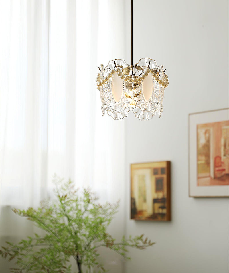 Florale - Glas-Pendelleuchte