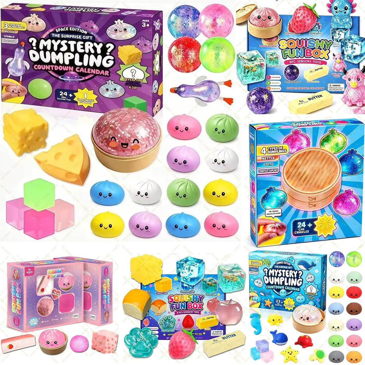 FoamJoy - Adventskalender mit 24 Squishy-Spielzeugen