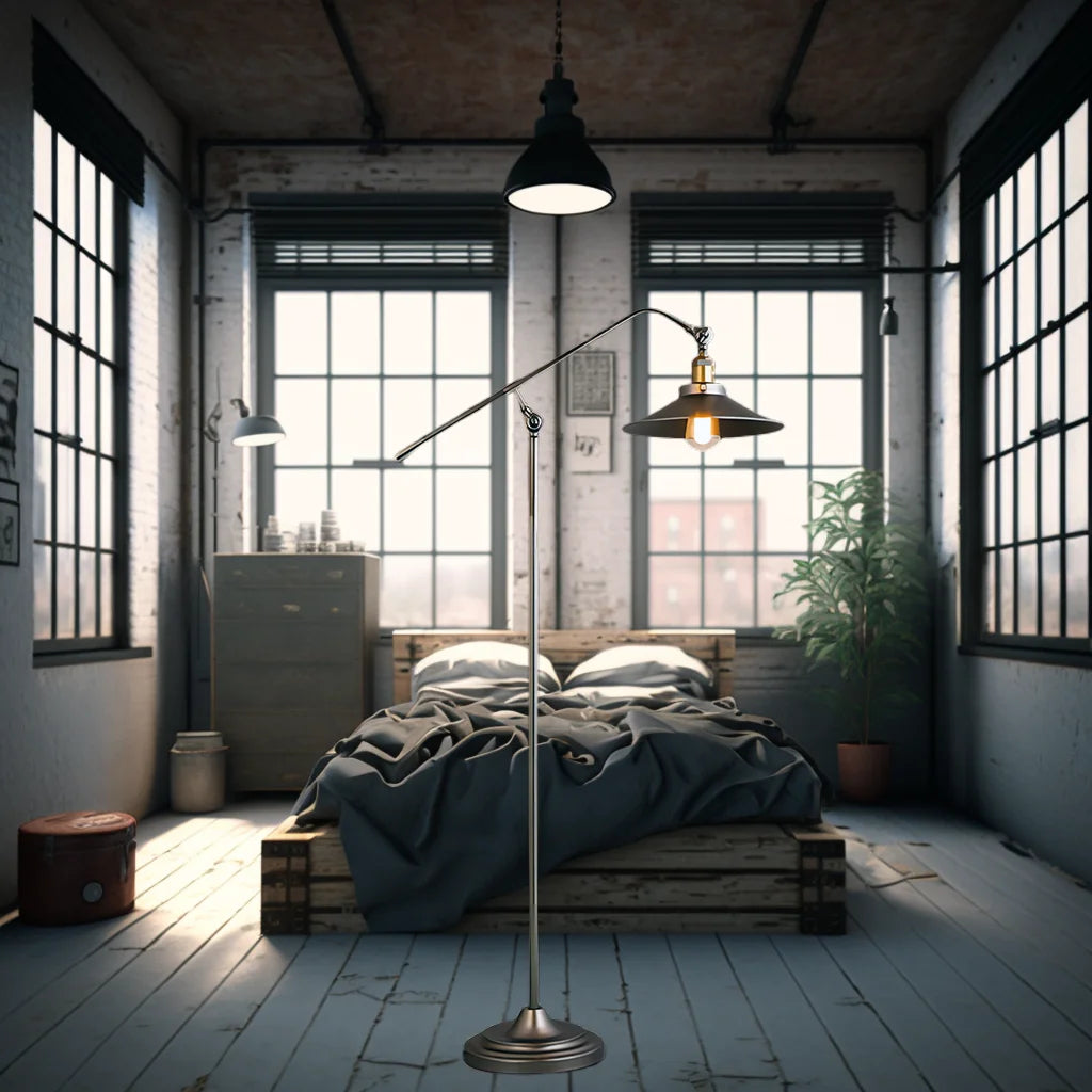 Stela - Retro-Stehlampe E27 mit LED-Leuchtmittel und