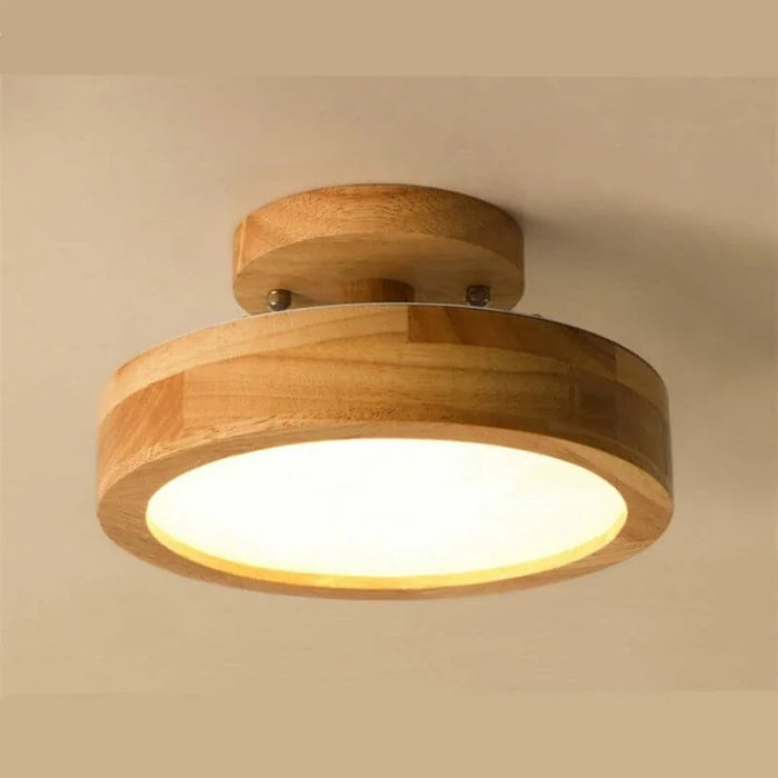 Halona - Runde LED Deckenleuchte Holz