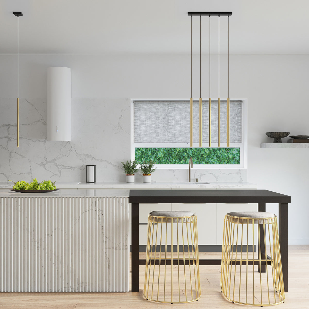 PASTELO - 3L Pendelleuchte, poliertes Gold
