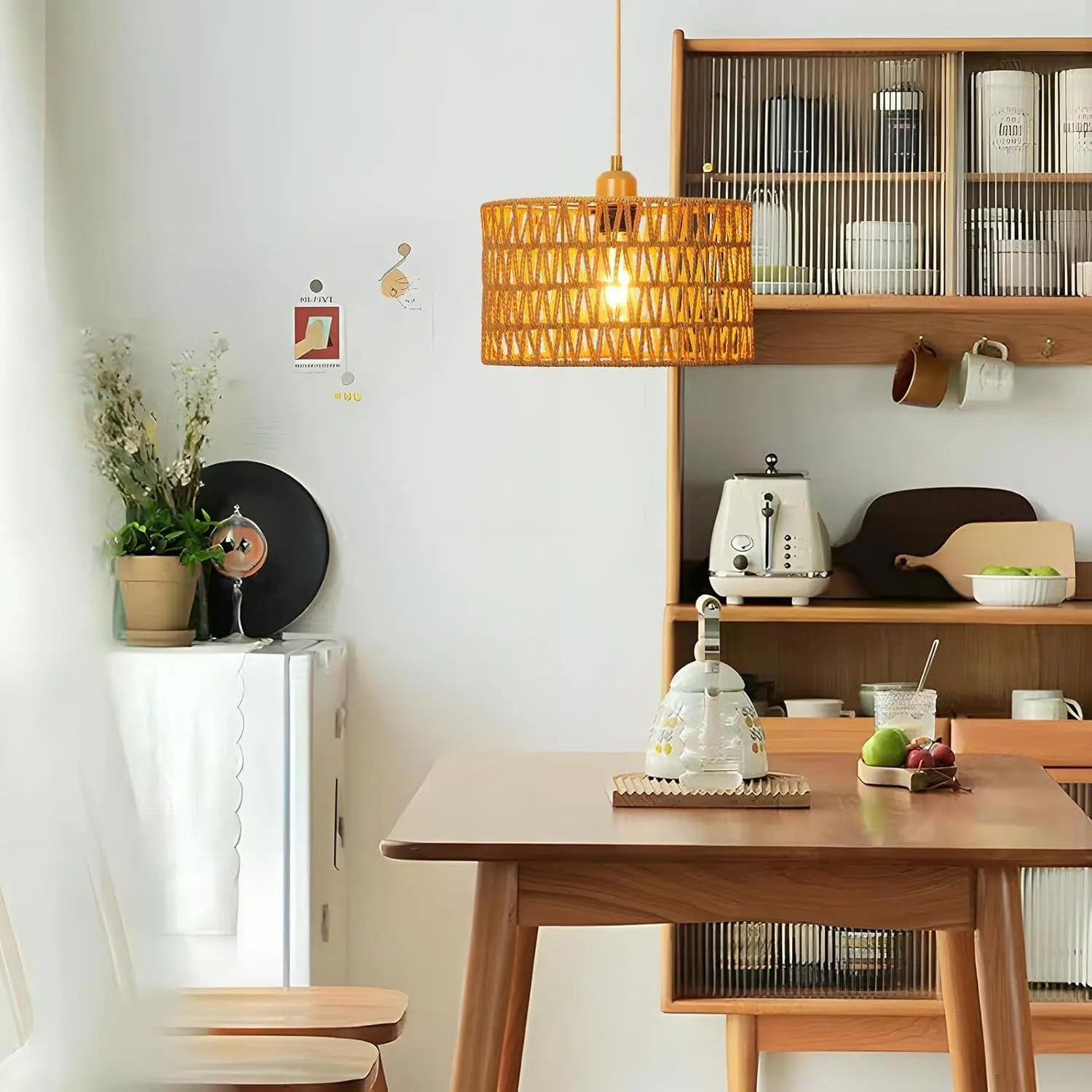 Handgeflochtene - Rattan-Pendelleuchte E26