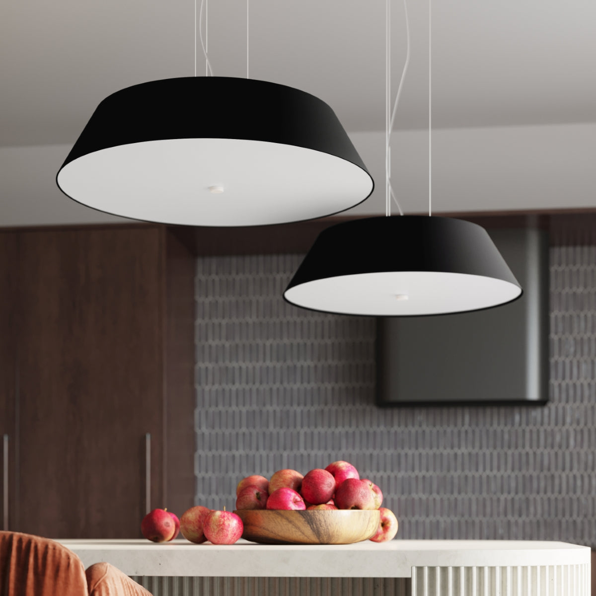 Rondea - Schwarzer Kronleuchter 60 cm
