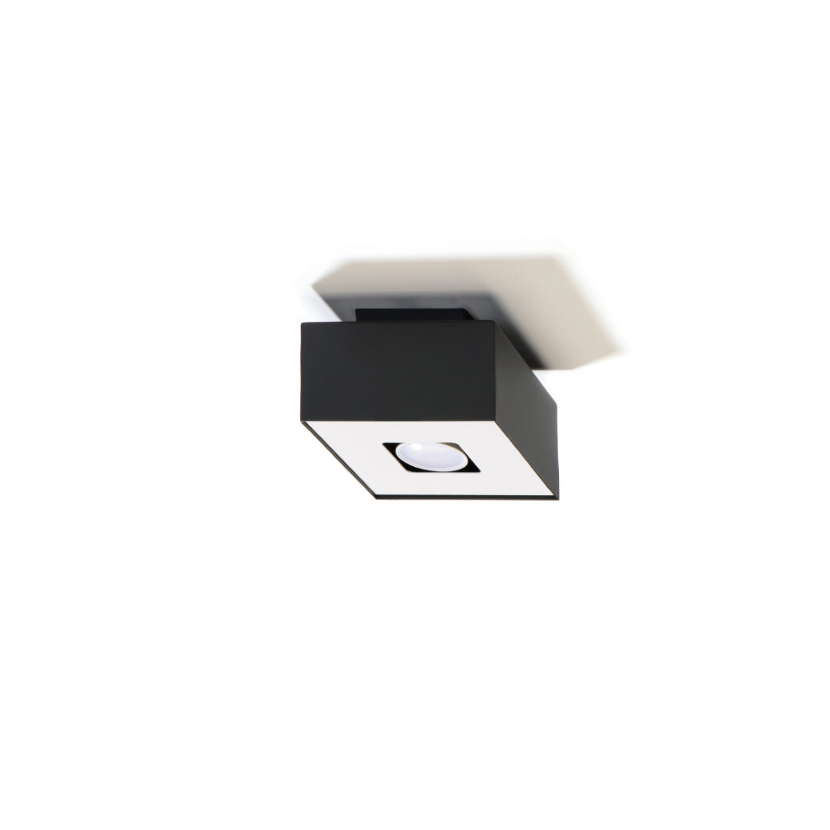 Mono - 1 Deckenleuchte, schwarz, aus Stahl, 14 x 14 cm