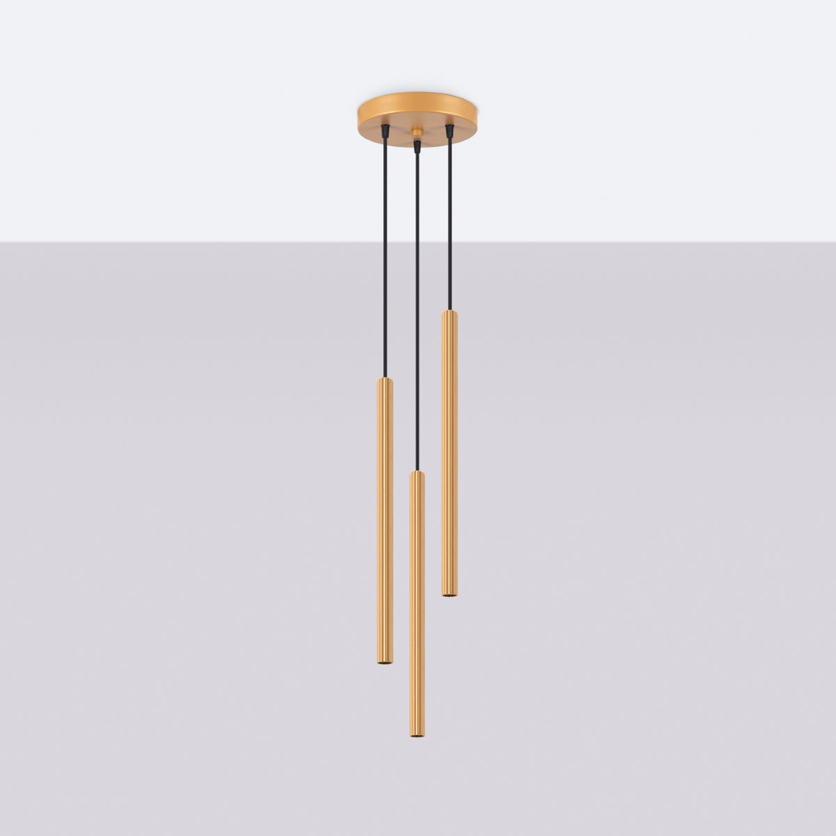 ARCHE - 3P Gold-Pendelleuchte