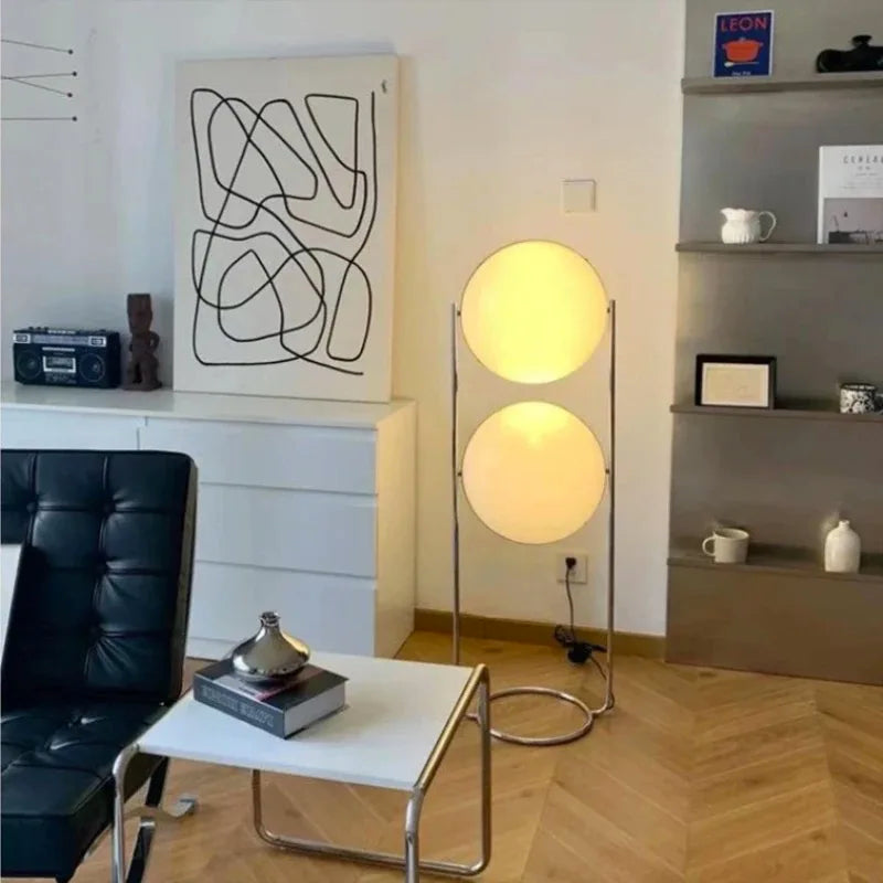 Taliara - Art-déco-LED-Kugel-Stehleuchte mit Marmorsockel